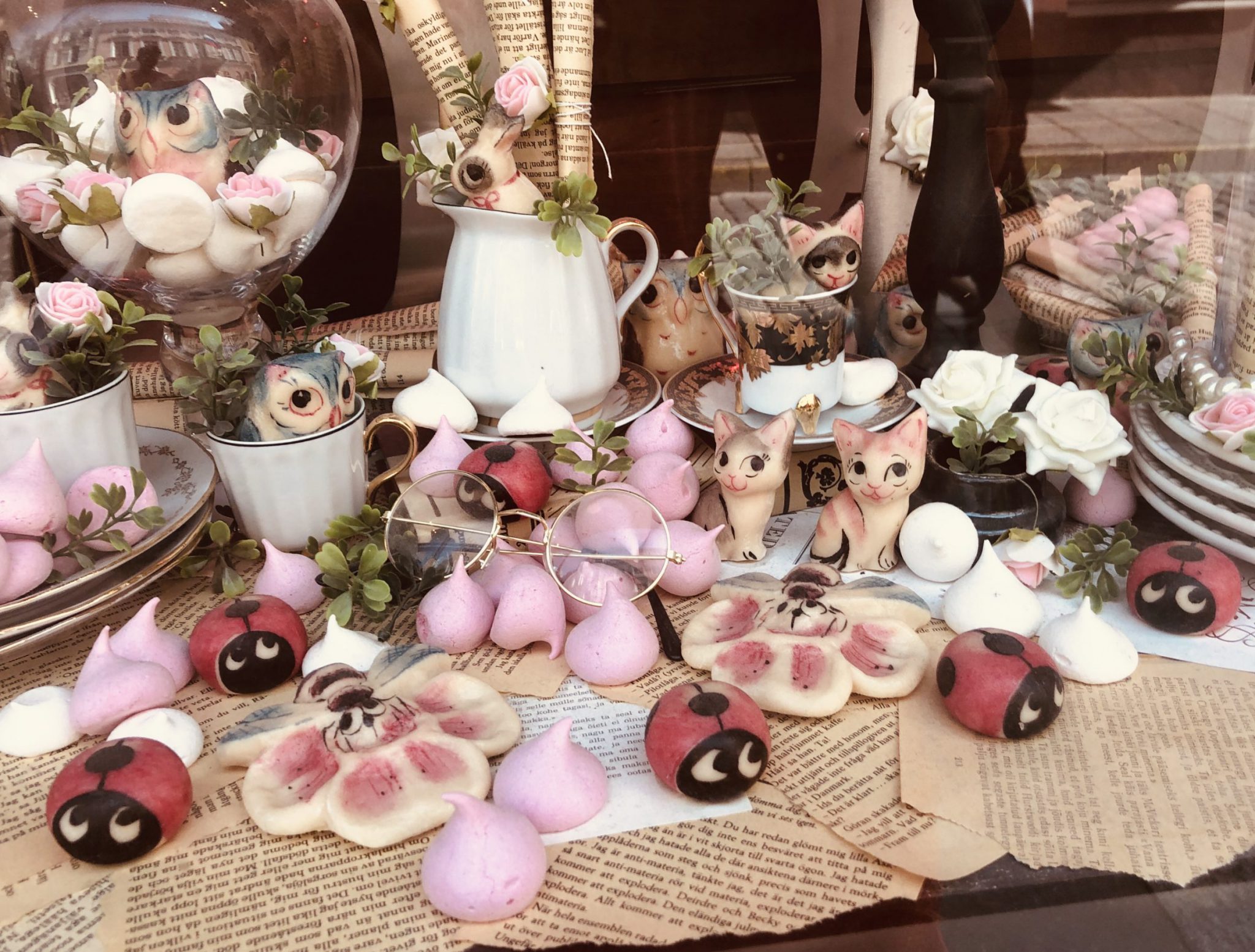 Marzipan Auslegware im Schaufenster von Talinn in Estland Estonia