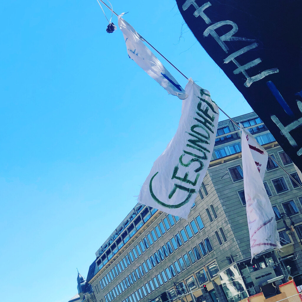 Gesundheit auf der Demo in Berlin