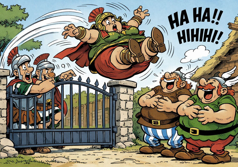 Alltag in der Gartenkolonie - KI generiertes Comic