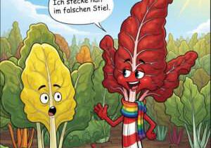 Comic mit queeren Mangold Pflanzen