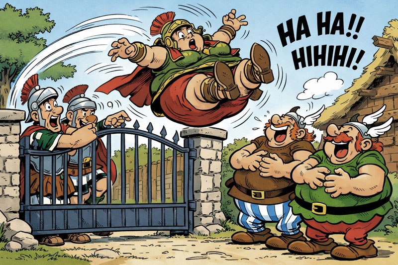 Alltag in der Gartenkolonie - KI generiertes Comic