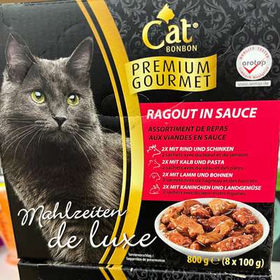 katzen-vermenschlichung Katzen Premium Gourmet Fressen de Luxe
