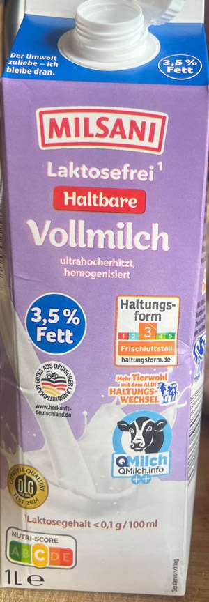 milsani-hochdekoriert Milsani Tetrapak mit unzähligen Logos