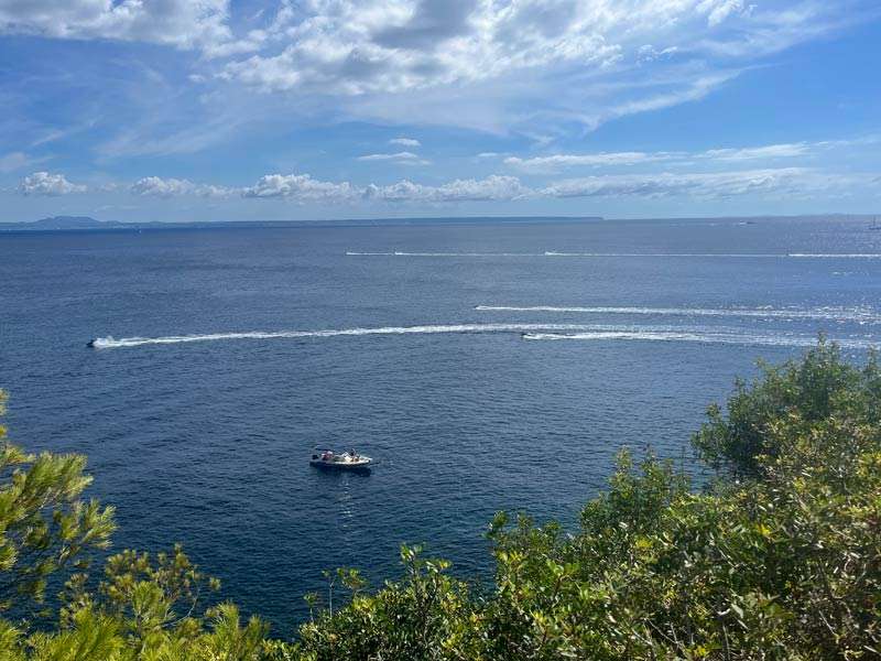 Panorama Blick aufs offene Meer auf Mallorca