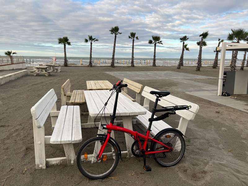 Am Strand in Bellaria Igea Marina Italien