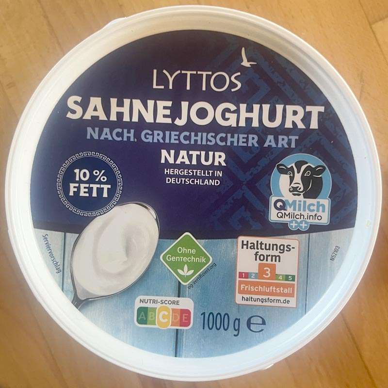 werbung-sahnejoghurt Lyttos Sahne Joghurt ohne Zutatenliste